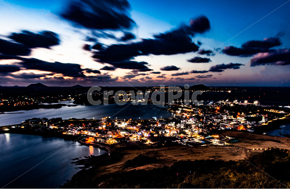 제주도,제주,성산일출봉,야경,풍경,성산읍,야경,밤,풍경,nightscape,night,landscape,도시,city,경치,nature,자연,outdoors,옥외,scenery,aerial view,조감도