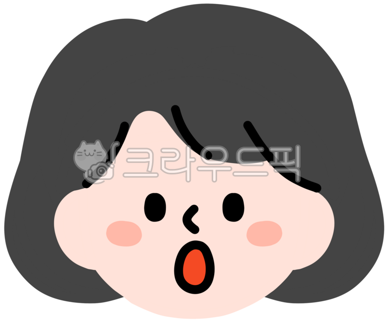 여자, 얼굴표정, 감정표현, 사람, 놀람, 사진,이미지,일러스트,캘리그라피 - carrot80작가
