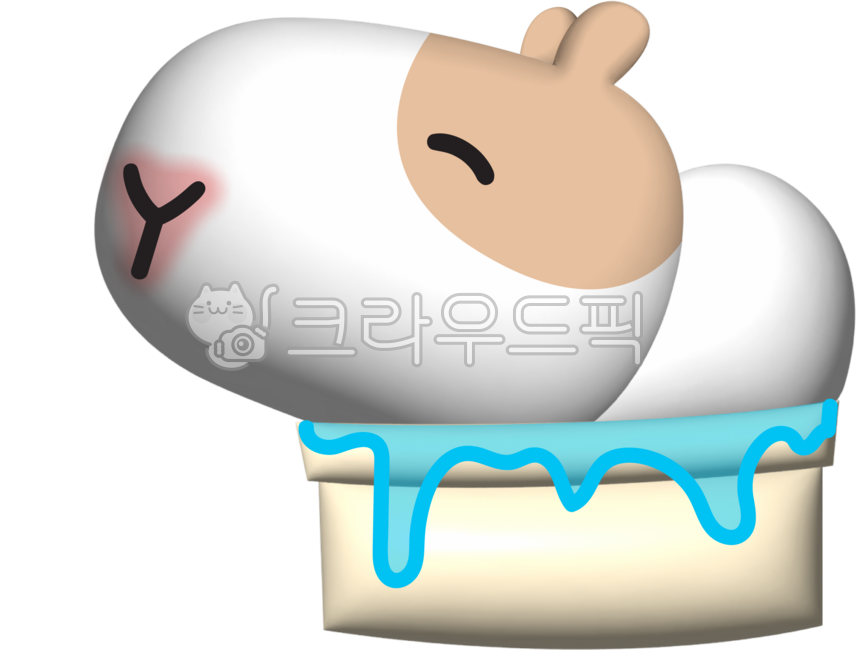 Guinea pig,illustration,3D,plump,cute,animal,character,emoticon,cool,bath,water