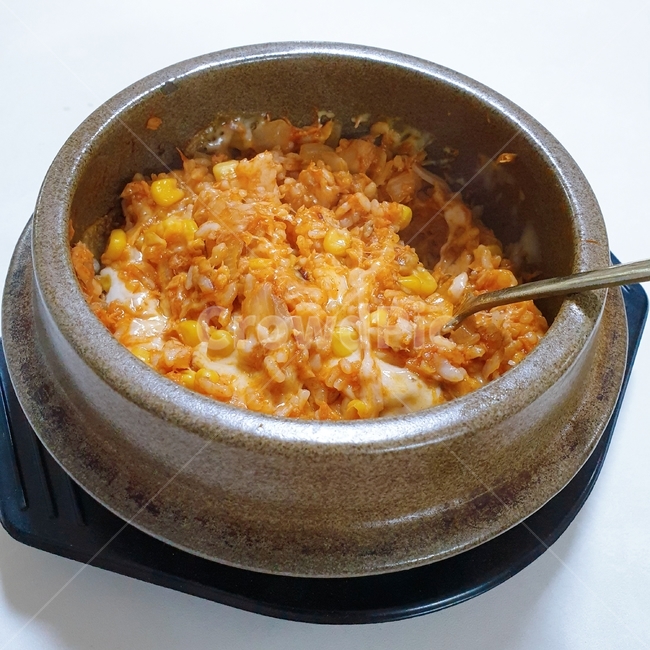 치즈밥,food,음식,cheese,볶음밥,뚝배기