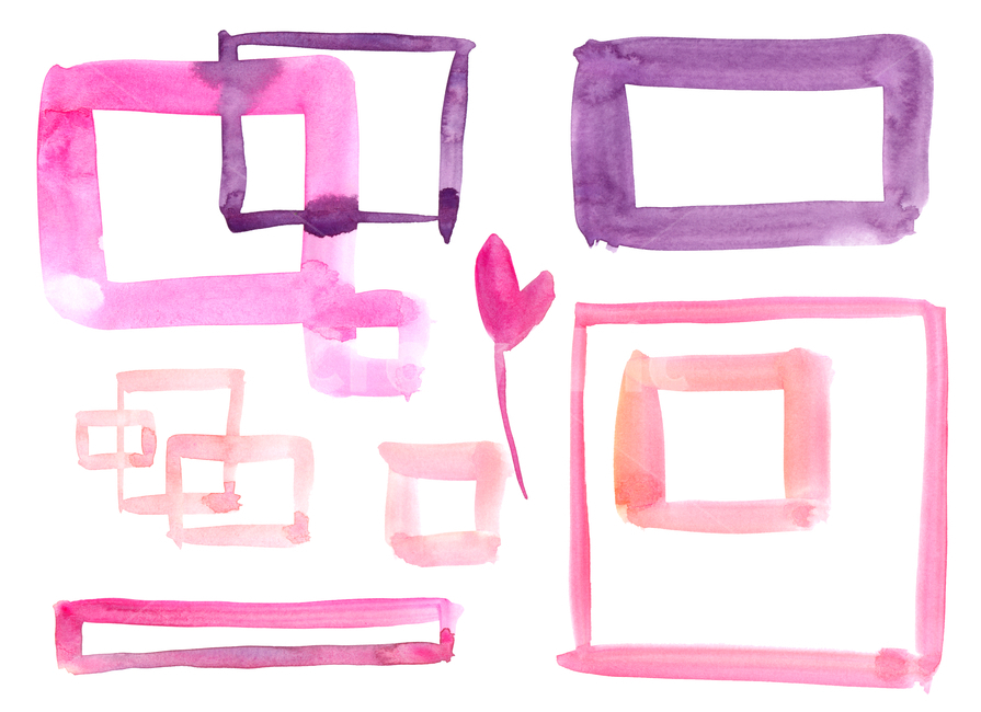 수작업,수채화,캘리그래피,네모,사각형,하트,도형,calligraphy,물감,일러스트,문양,프레임,틀,라인,그래픽,일러스트레이션,graphic,illustration