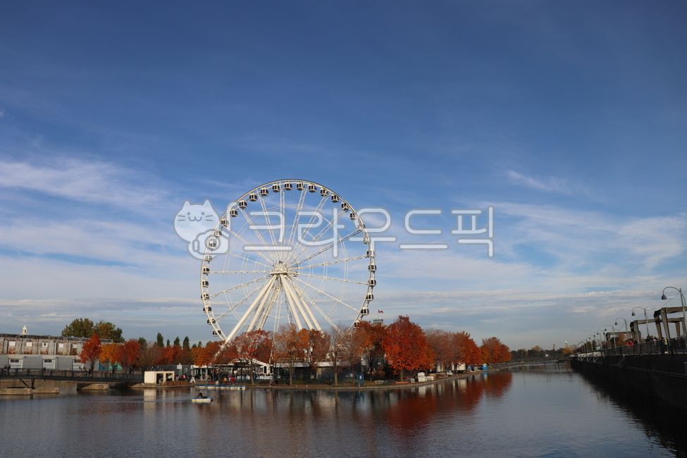 sky,Canada,ferris wheel,autumn,lake,Nongi Park,park,Maple