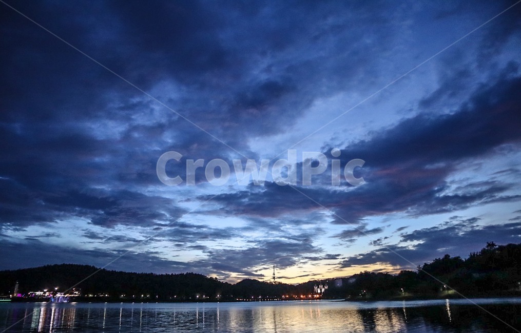 하늘,야경,풍경,자연,은파호수공원,호수,구름,배경,저녁,cloud,sky,빛,night,밤,색상,군산,자연,풍경,nature,landscape,outdoors,옥외,water,물,weather,날씨