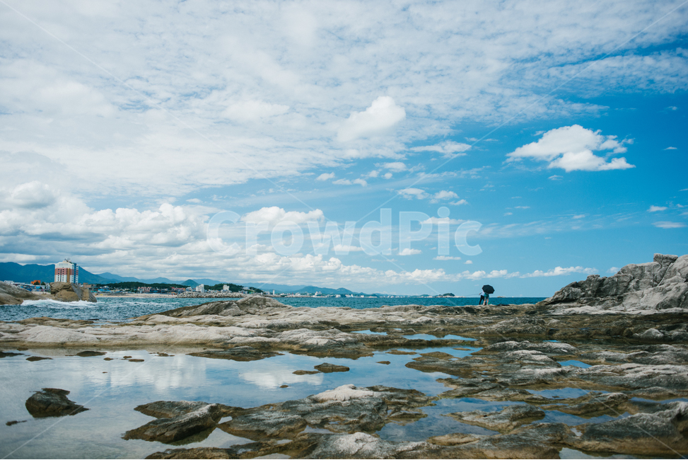 바다,하늘,바다하늘,동해,동해바다,수평선,구름,바다구름,자연,풍경,nature,landscape,promontory,곶,land,땅,outdoors,옥외