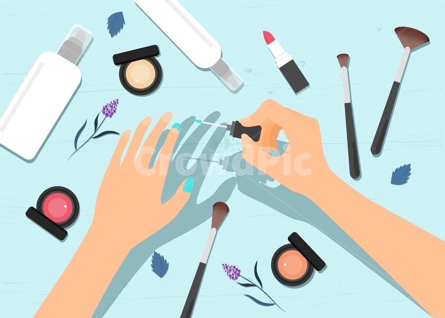 brush,background,cosmetic,illustration,lipstick,manicure,cosmetics,shopping