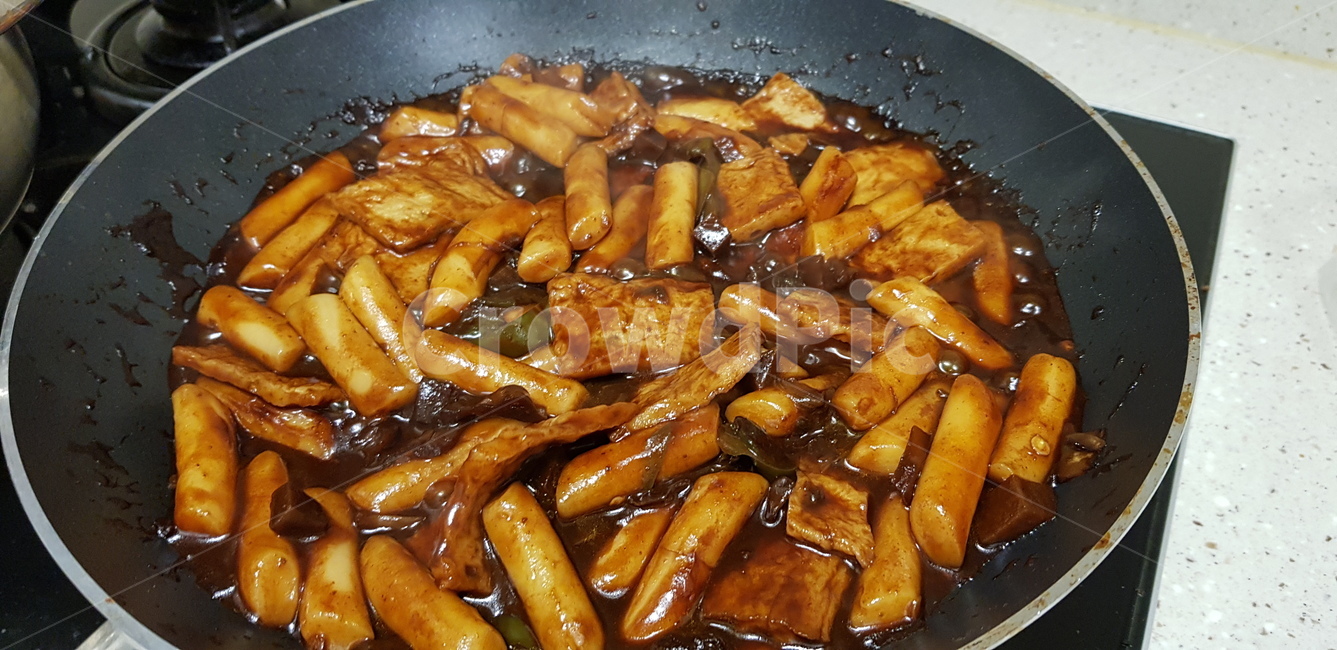 짜장떡볶이,떡볶이,음식,간식,짜장