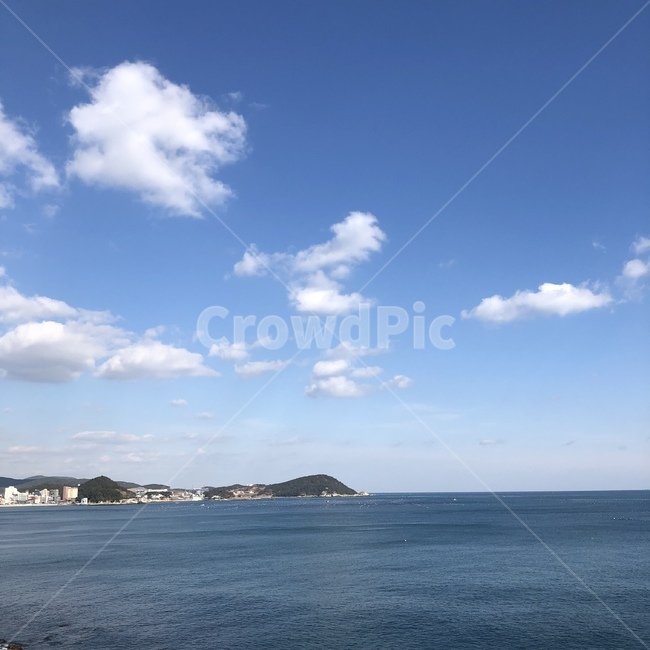부산,바다,풍경,구름,바위,푸른하늘,자연,풍경,nature,landscape,outdoors,옥외,land,땅,ocean,대양,sea,water,물,shoreline,해안선,coast,연안