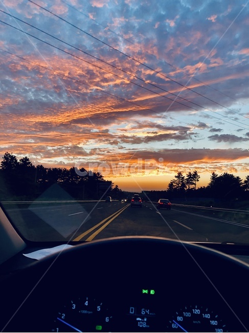 노을,제주도,운전,운전석,하늘,배경화면,배경,sunset