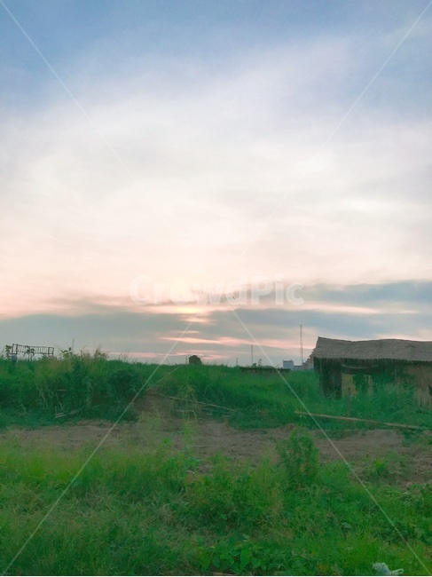 노을,하늘,구름,초원,들판,선셋,sunset,자연