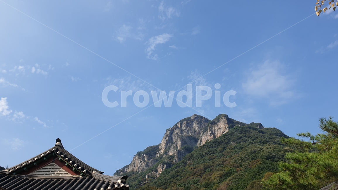 자연,산,풍경,경관,경치,기와,한옥,가을하늘,절경,기와집,암벽,정상,산봉우리,백양산,자연,풍경,nature,landscape,outdoors,옥외