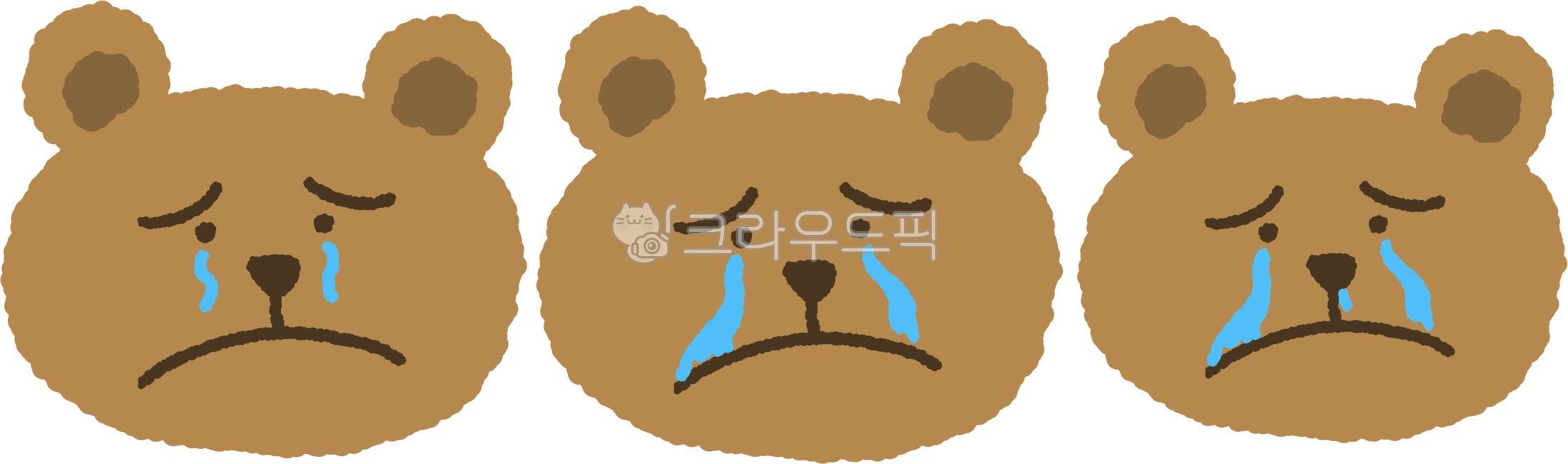곰,곰돌이,이모티콘,곰얼굴,동물,동물얼굴,감정이모티콘,감정,슬픔,귀여움,눈물,동물그림,곰일러스트,동물일러스트,곰돌이일러스트,우는표정,bear,bearface