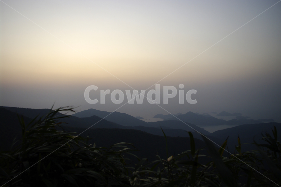 노을,하늘,산,구름,일출,풍경,섬,자연,풍경,nature,landscape,outdoors,옥외,mountain range,산맥,mountain