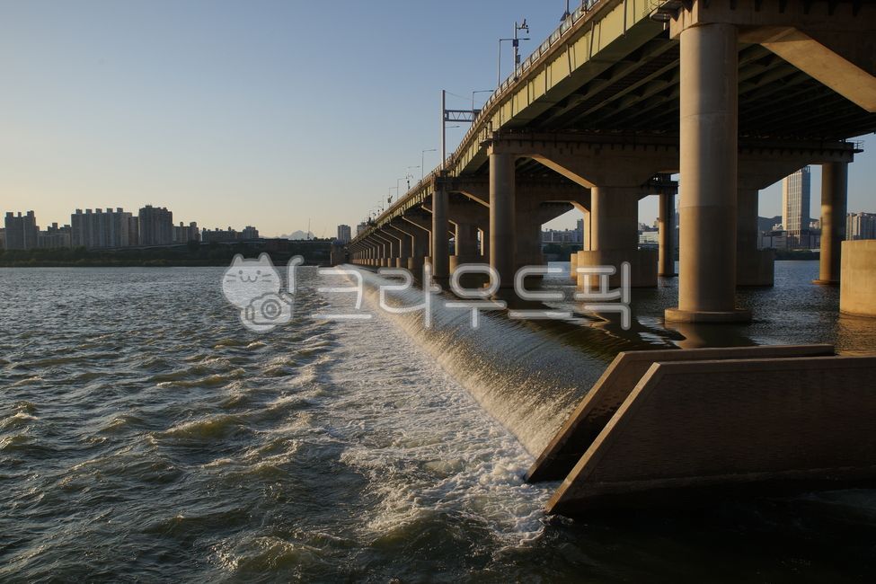 잠실대교,수중보,어도,교각,교량,한강,한강다리