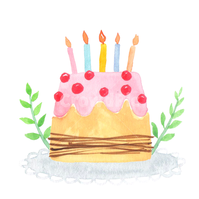 생일,빵,케이크,디저트,케잌,휴식,후식,초,축하,이벤트,잎,베이커리,음식,수작업,수채화,일러스트,삽화,기념일,축하,anniversary,congratulation,celebrate,celebration,그래픽,일러스트레이션,graphic,illustration