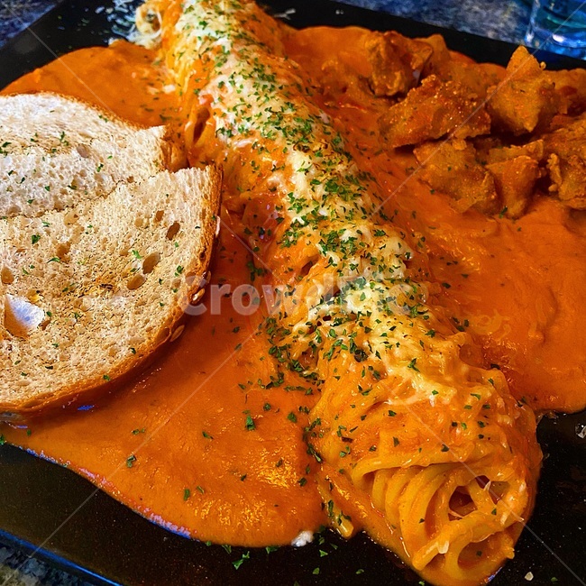 로제,파스타,음식,food,meal,빵,치즈