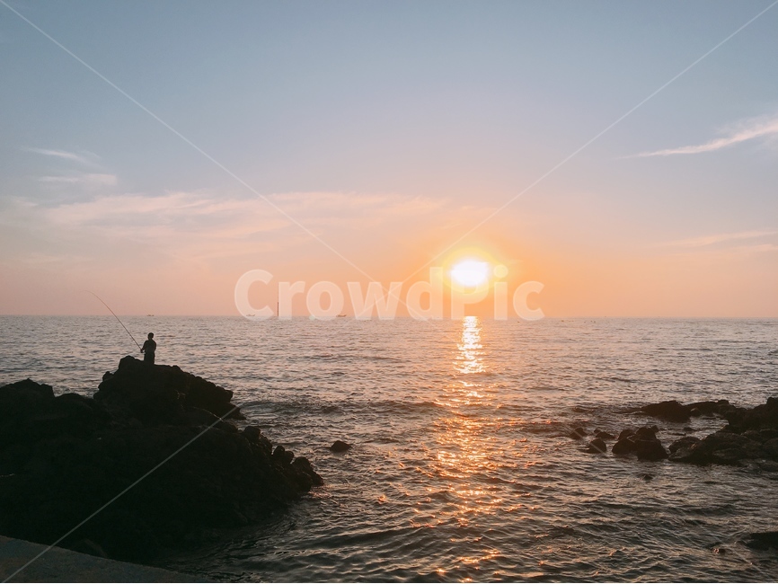 바다,제주도,노을,석양,하늘,자연,풍경,nature,landscape,사람,인물,인간,human,person,light,빛,flare,플레어,outdoors,옥외,sunlight,햇빛