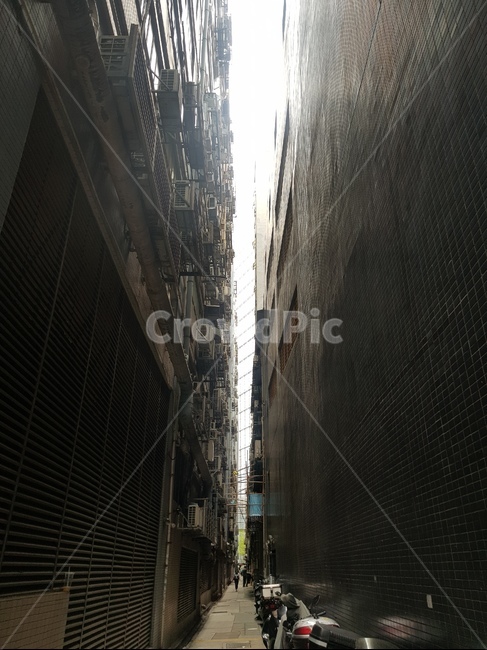 홍콩,뒷골목,도시,대도시,빌딩,골목길,alley,walkway,보도,path,통로