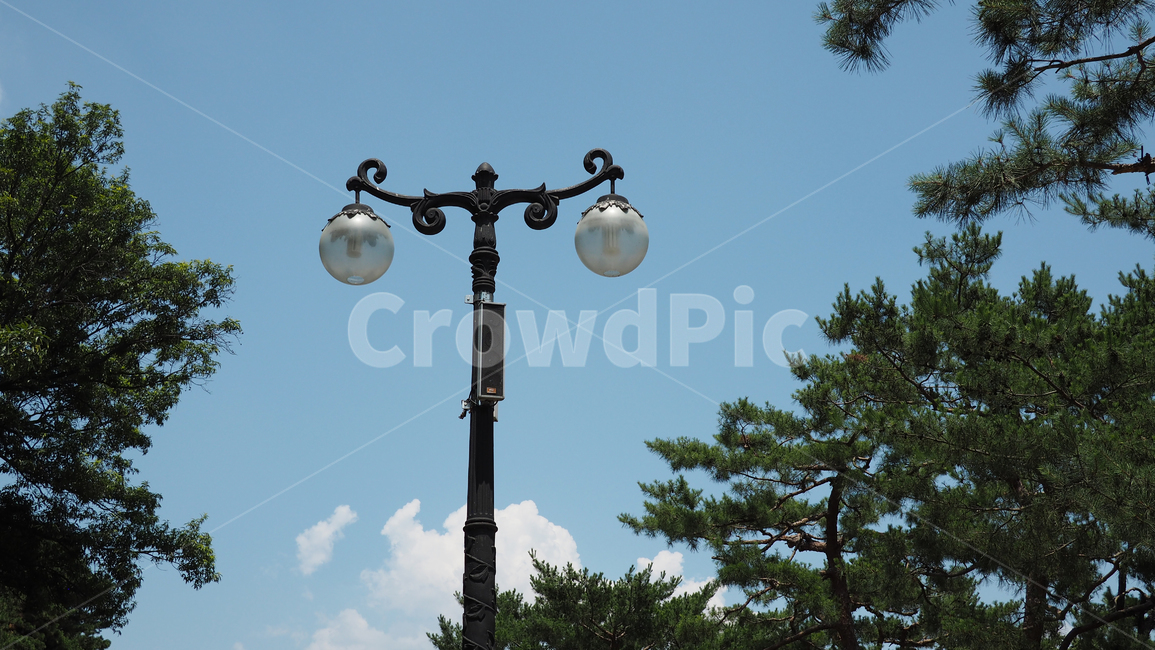 구름,가로등,푸른하늘,공원,sky,cloud,streetlight