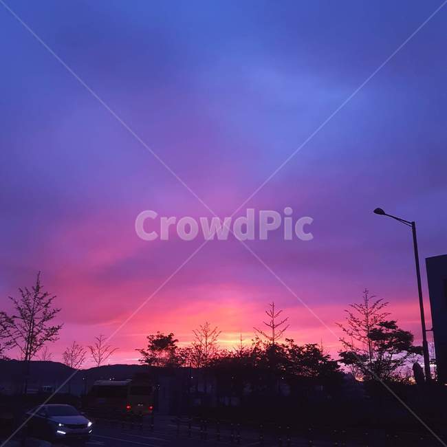 자연,새벽,하늘,황혼,감성,일몰,노을,sky,nature,dawn,sunset,자연,풍경,nature,landscape,outdoors,옥외,red sky,붉은 하늘,dusk,car,차,transportation,교통,vehicle,차량,automobile,자동차