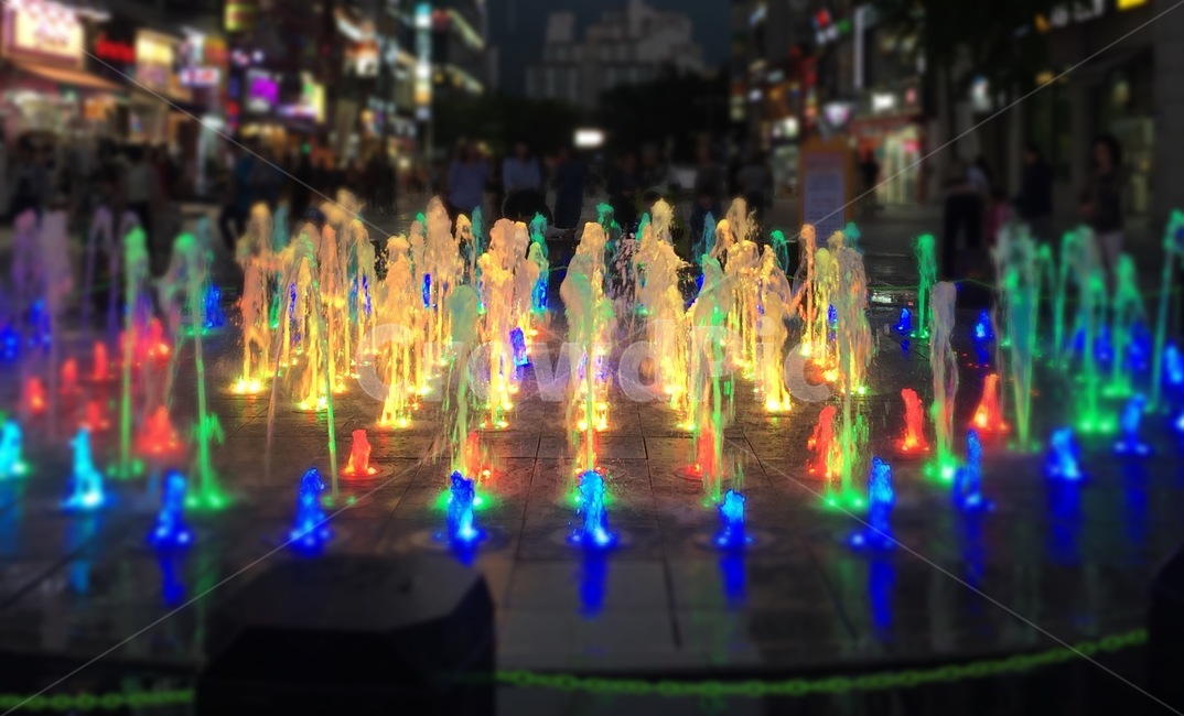 분수,물놀이,야경,공원,무지개