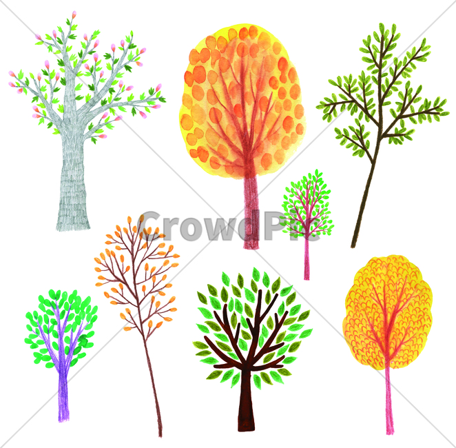나뭇잎,leaf,foliage,umbrage,greenery,색연필,coloredpencil,나무,tree,plant,wood,손그림,그래픽,일러스트레이션,graphic,illustration