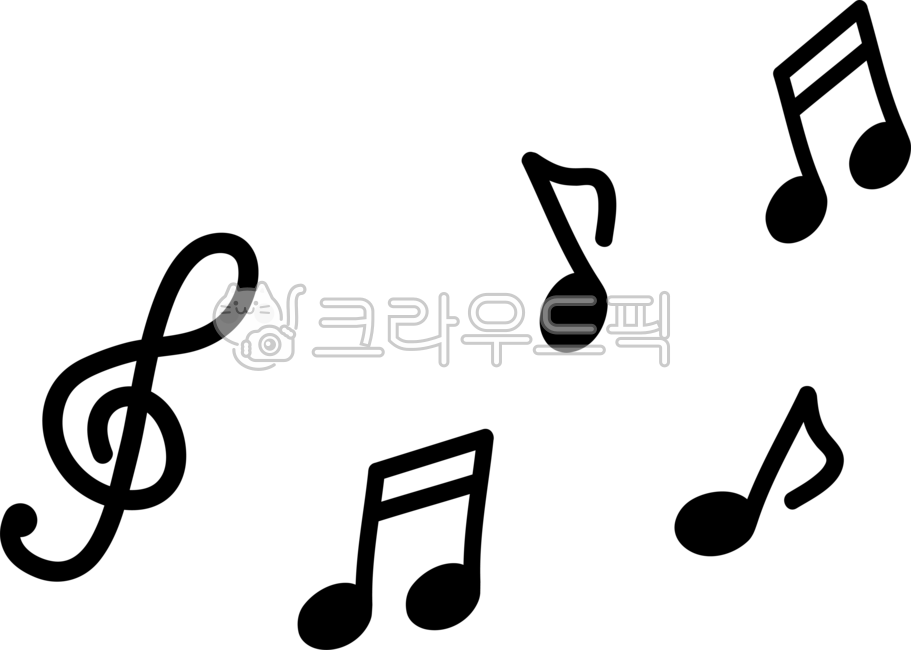 음표, 높은음자리표, 음악, 음정, 리듬, 사진,이미지,일러스트,캘리그라피 - mannada작가
