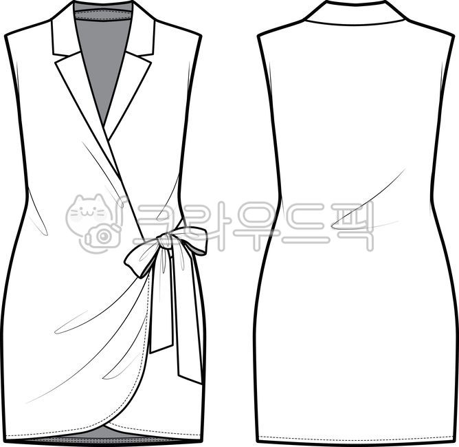 격식있는옷차림,formalwear,파티드레스,자켓,블레이져,정장,도식화,패션,패션도식화,스케치,technical,flat,vector,sketch,collar,blazer,mini,dress,sleeveless,jacket,ribbon,tie,lapelcollar,shirring,tuck,front,back,mockup,background,design,template,fashion,clothes,clothing,style,apparel,garment,wear,drawing