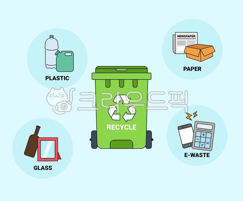 분리수거,재활용,재활용품,종이,플라스틱,유리,전기쓰레기,쓰레게,아이콘,분리수거아이콘,분리수거통,sketch,환경,환경보호,plastic,paper,recycle,ewatse,glass,icon,object,drawing,cartoon,character,people,colorful,illustration,vector,그래픽,일러스트레이션,graphic,illustration