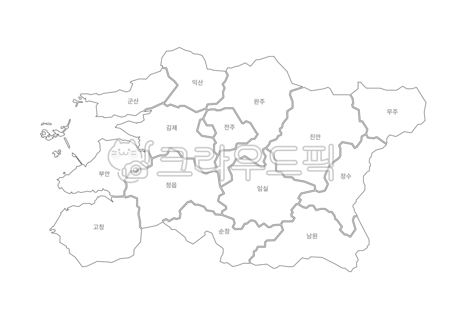전북지도,전라북도지도,한국지도,전라도지도,전라도,전라북도,전북,한국,지도,지방,행정구역,png,누끼,맵,관할,경계,도시,map,korea,boundary,line,background,white,대한민국지도,우리나라,누끼,remove background