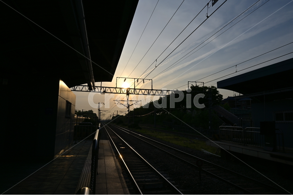성균관대역,철길,철로,노을,지하철,railway,subway,sunset,교통,교통수단,traffic,transportation