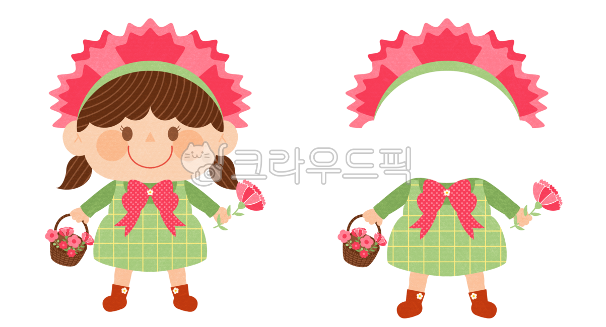 Carnation,Parents' Day,Teacher's Day,Face Composite,Composite Design,Kindergarten,Daycare,Grace,Love,Gratitude,Flower,Headband,PNG,Illustration,Hand Drawing,Children,Toddlers,Girls,Event,Anniversary,Face Insertion,Family Month