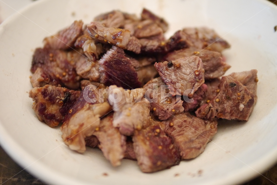 스테이크,찹스테이크,소고기,음식,돼지고기