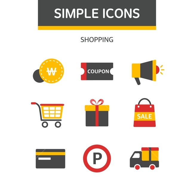 megaphone,delivery,Credit card,loud speaker,coupon,icon,cart,shopping bag,gift box,flat,Flat icon,Pictogram,shopping