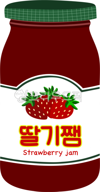딸기,딸기잼,잼,음식,푸드,과일,손그림,일러스트