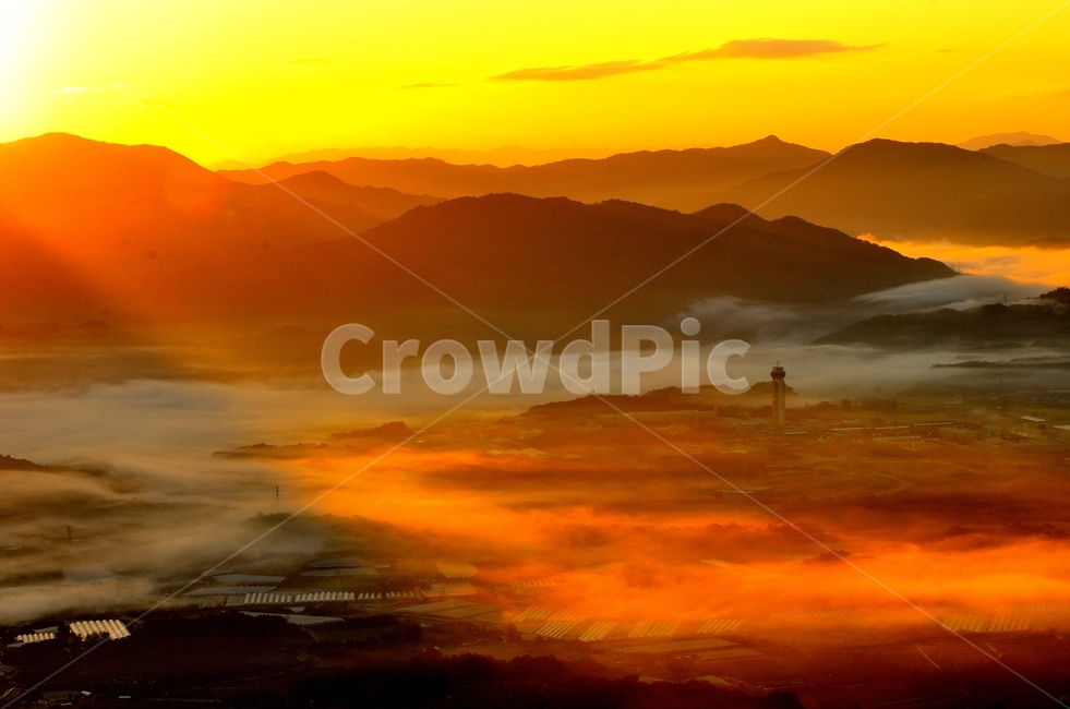 거창,합천호,물안개,새벽,빗내림,아침,들판,안개,남하,승강기,자연,풍경,nature,landscape,flare,플레어,light,빛,outdoors,옥외,sunlight,햇빛,dusk,황혼,sunset,일몰,dawn,sky,하늘,red sky,붉은 하늘