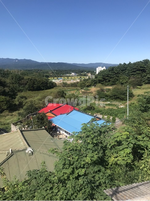 시골,맑음,산,여름,하늘하늘