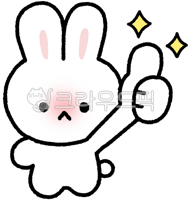 토끼,캐릭터,엄지척,따봉,최고,일러스트,손그림,드로잉,귀여운,스티커