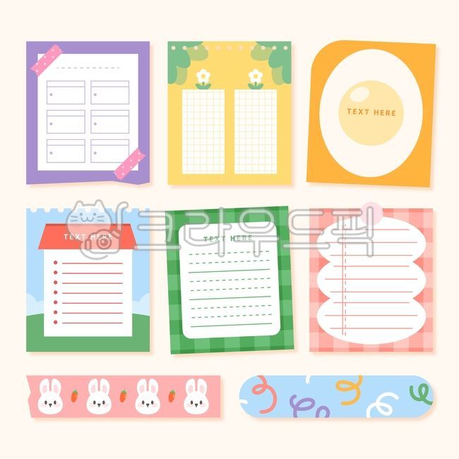 Illustration,background,source,web source,use,web use,label,memo,memo pad,notepad,post-it,paper,diary,note,tteokme,tteokmemo,school supplies,education,sticker,dackku,flower,egg,house,rabbit