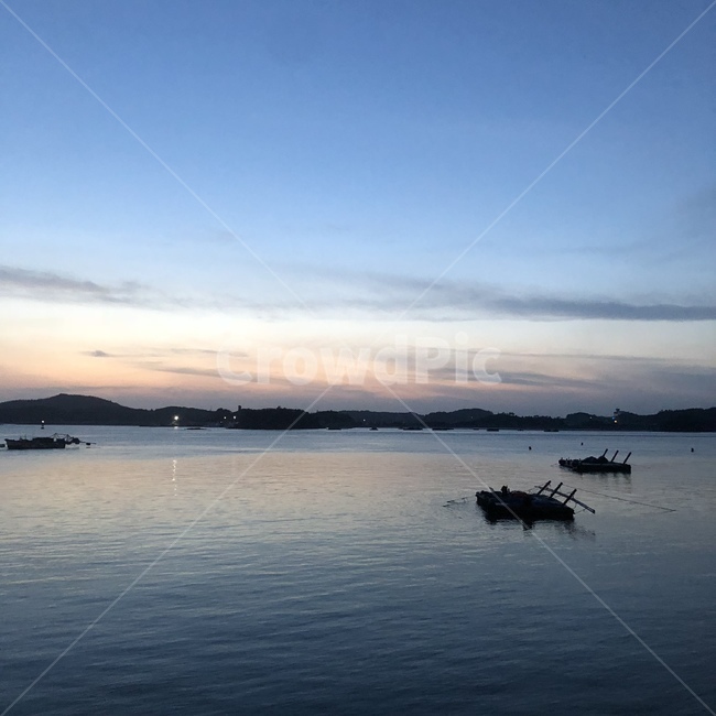 바다,노을,배,하늘,풍경,자연,풍경,nature,landscape,water,물,outdoors,옥외