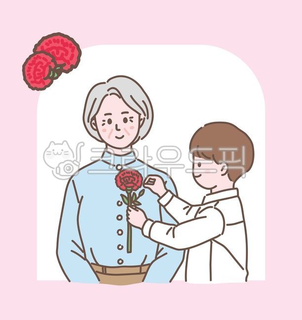 Parents' Day,Family Month,Family Day,Filial Piety,May,Parents,Grandmother,Grandchildren,Carnations,Giving Carnations,Parents' Grace,Grace,Grandmother's Carnation,Grandparents,Grandparents,Elderly,Love,Gratitude,Children's