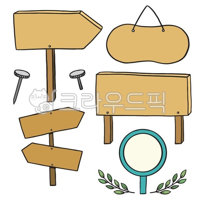 간판,안내판,손그림,디자인소스,못,나뭇잎,일러스트,책,배너