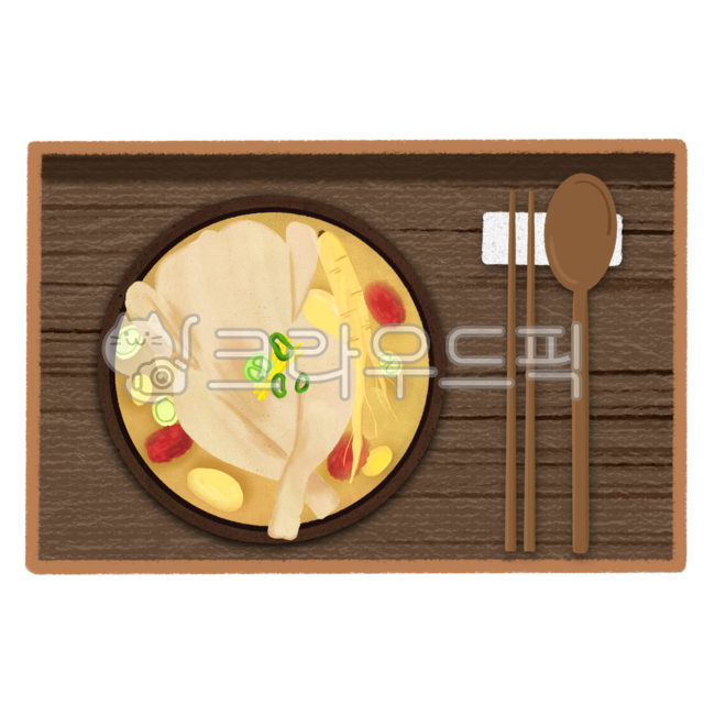 삼계탕,복날,몸보신,초복,중복,말복,여름,여름음식,음식일러스트,한식일러스트,한국음식,음식