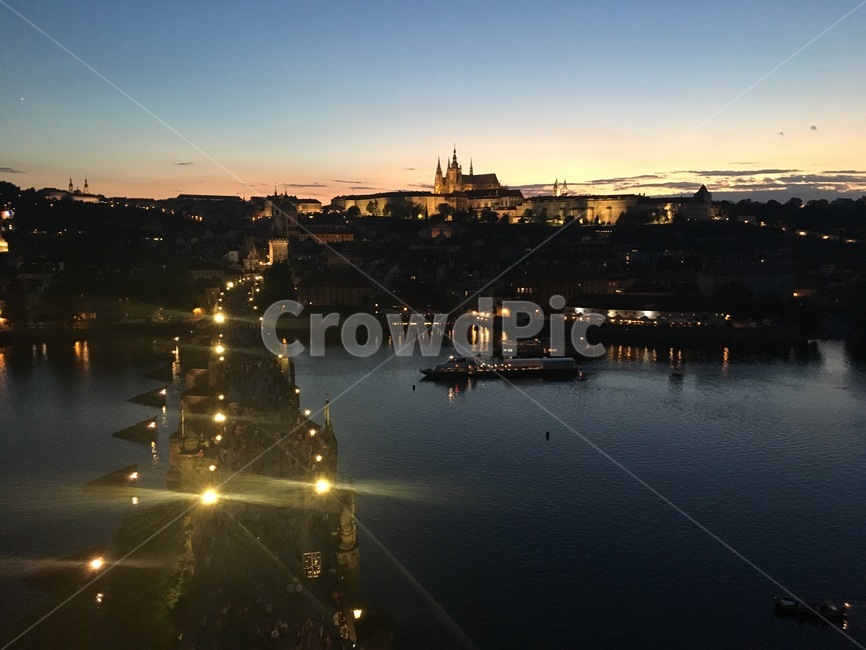 체코,프라하,야경,노을,동유럽,praha