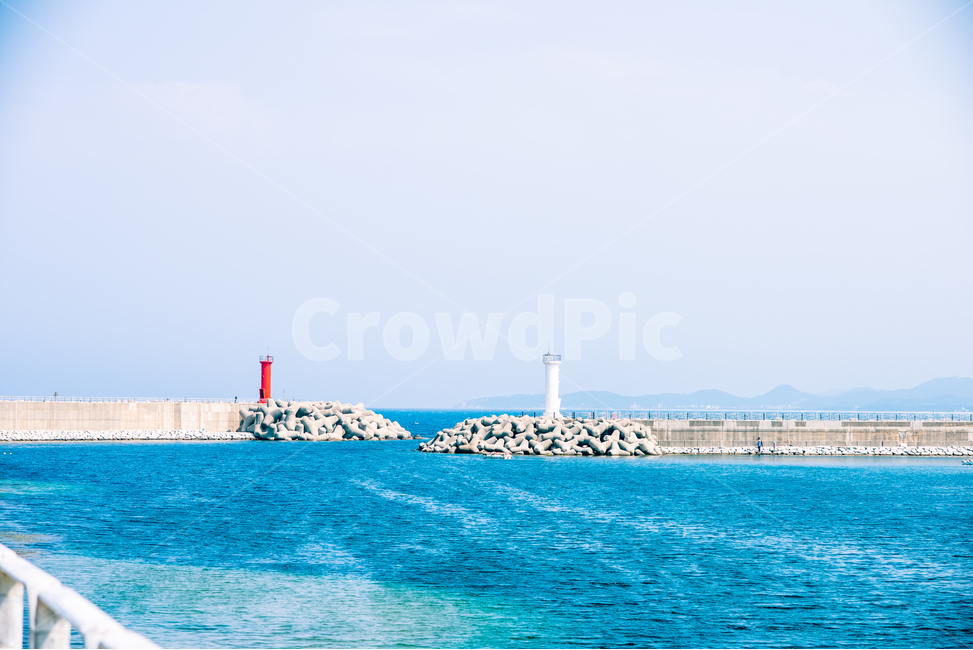 sky,East Sea,horizon,ocean,Harbor,Lighthouse,sea sky