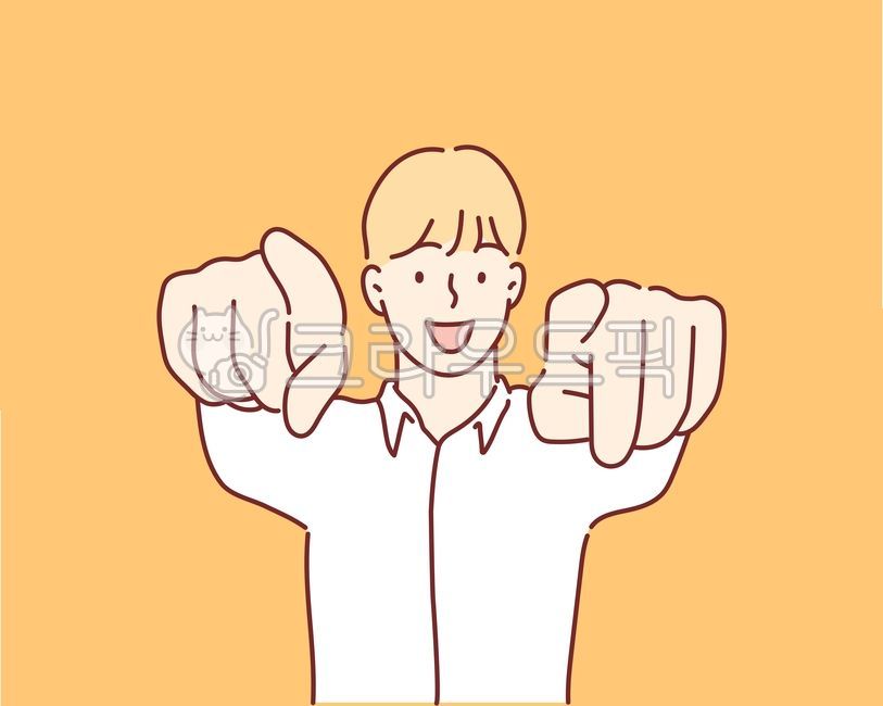 주목,너,자신감,가리킴,긍정적,노란색,남자,손가락,가리키는,양손,지목