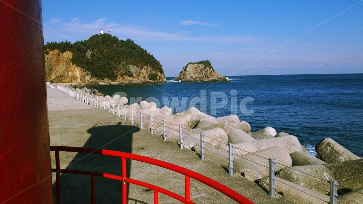 바다,등대,삼척,항구,맑은,하늘,풍경,thewintersea,겨울바다,잔잔한,푸른,빨간등대,방파제