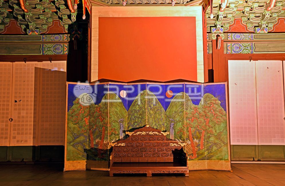 Moon and Obong disease,Munjeongjeon,Changgyeonggung Palace,jerk,Sun,Throne,Ilwolobongdo