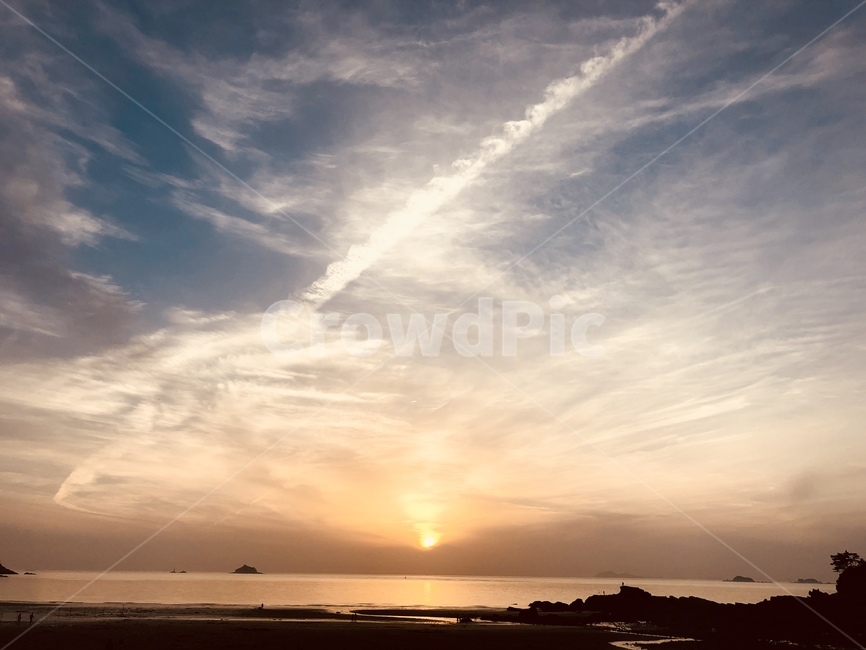 일몰,풍경,바다,구름,태양,자연,풍경,nature,landscape,flare,플레어,light,빛,outdoors,옥외,sunlight,햇빛,sky,하늘