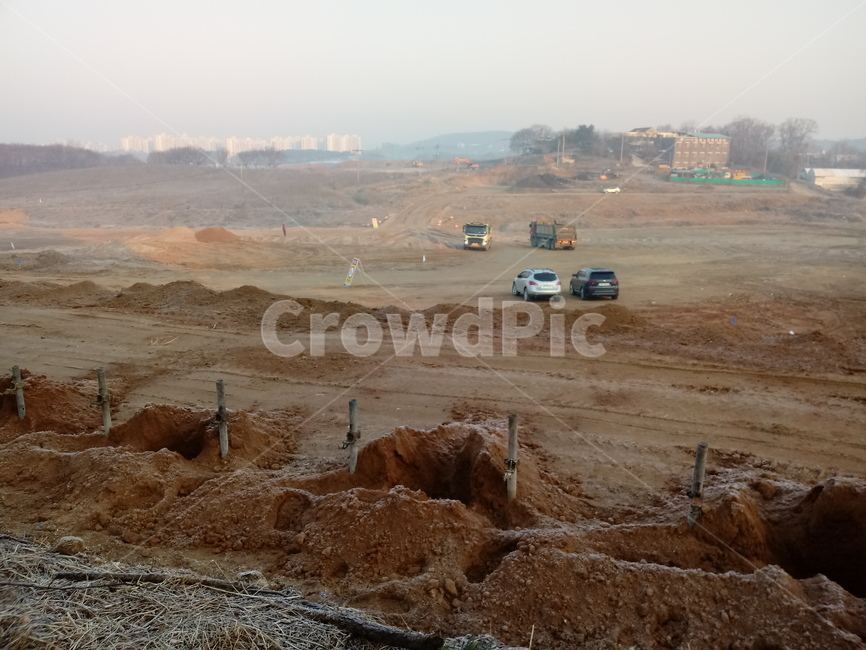 바닥,흙,토지,ground,outdoors,land,공사장,토목공사,개발