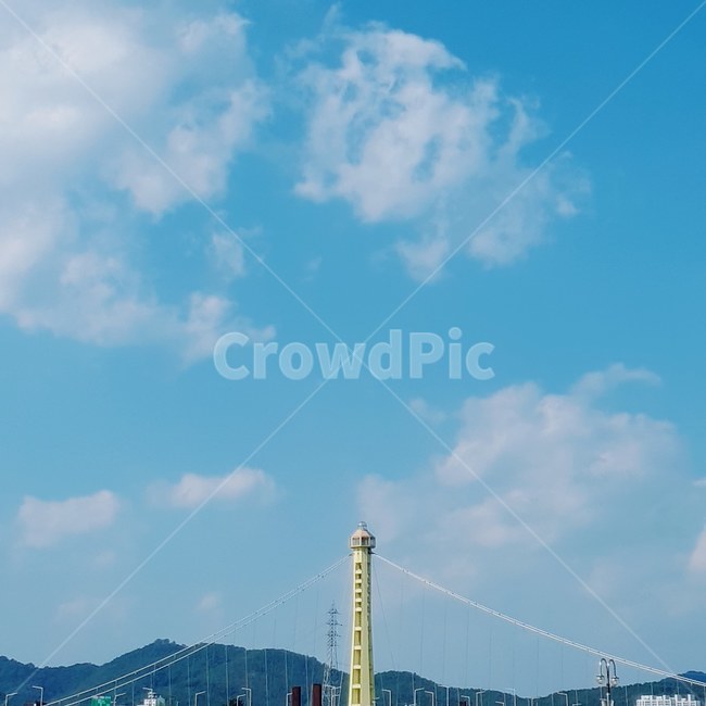 가을,하늘,다리,풍경,구름